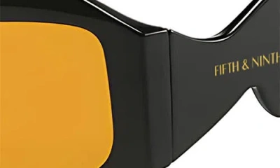 Fifth & Ninth Jade 53mm Polarized Rectangular Sunglasses In Yellow