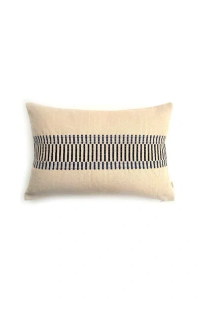 Nimmit Spor Handwoven Pillow In Black