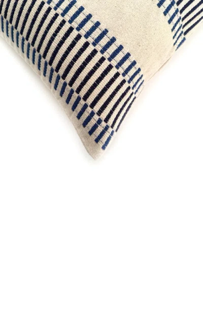 Nimmit Spor Handwoven Pillow In Black