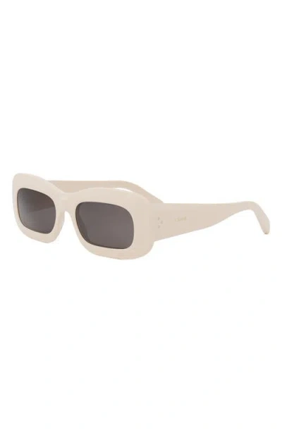 Celine Bold 3 Dots 51mm Rectangular Sunglasses In Neutral