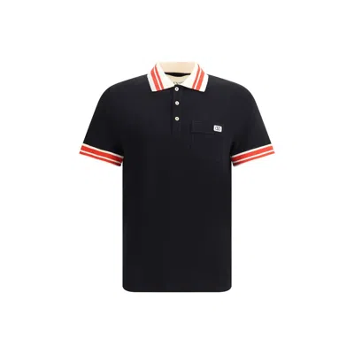 Valentino Cotton Piqué Polo Shirt With Vlogo Patch In Black
