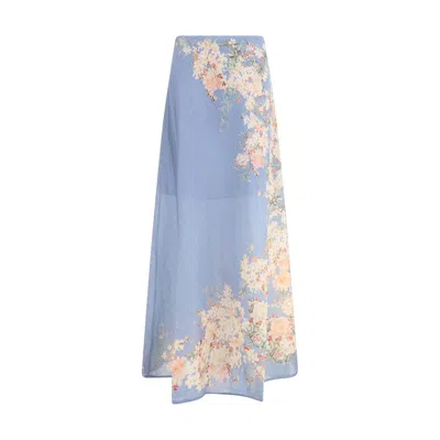Zimmermann "cascadian" Skirt In Blue