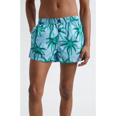 Jacquemus Men Le Maillot Puntini Swim Shorts In Blue
