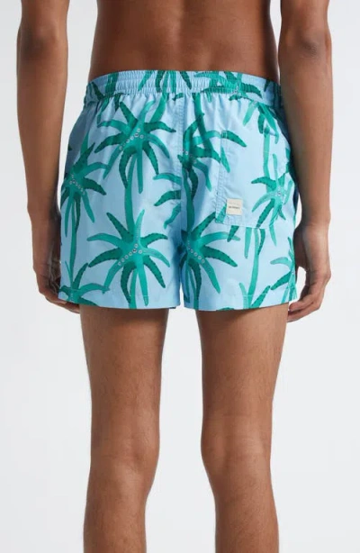 Jacquemus Men Le Maillot Puntini Swim Shorts In Blue