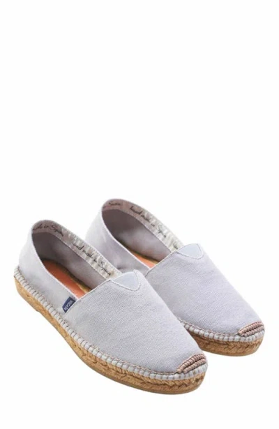 Viscata Barceloneta Canvas Espadrille Flats In Gray