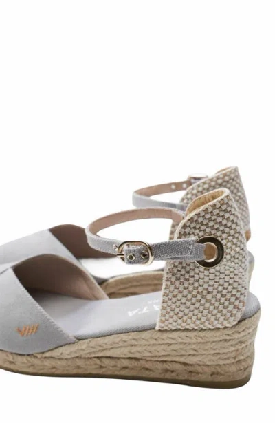 Viscata Pubol Limited Edition Canvas Espadrille Wedges In Gray