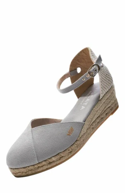 Viscata Pubol Limited Edition Canvas Espadrille Wedges In Gray
