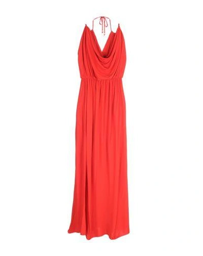 Shop Just Cavalli Long Dresses In Red