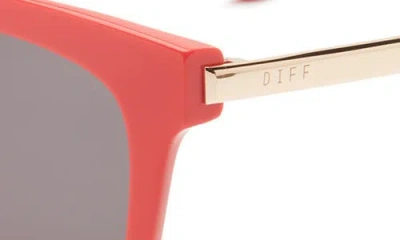 Diff Bella 54mm Gradient Square Sunglasses In Red