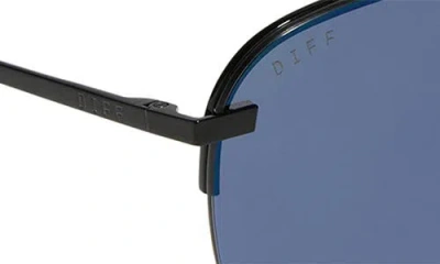 Diff Tahoe 65mm Oversize Aviator Sunglasses In Blue