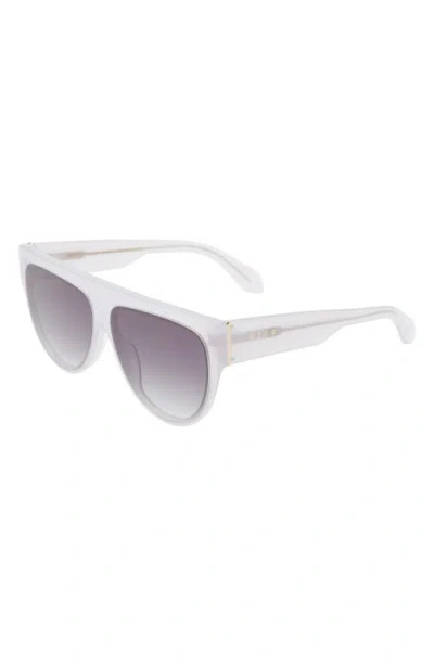 Diff Georgie 58mm Gradient Shield Sunglasses In Purple