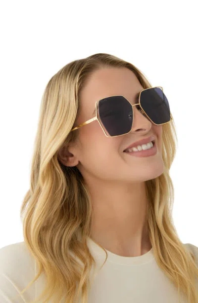 Diff Donna Iv 61mm Gradient Polarized Square Sunglasses In Purple