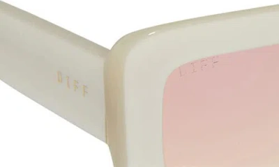 Diff Indy 51mm Gradient Rectangular Sunglasses In Pink