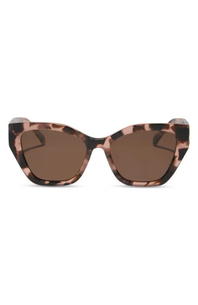 Diff Evie 54mm Polarized Sunglasses In Brown