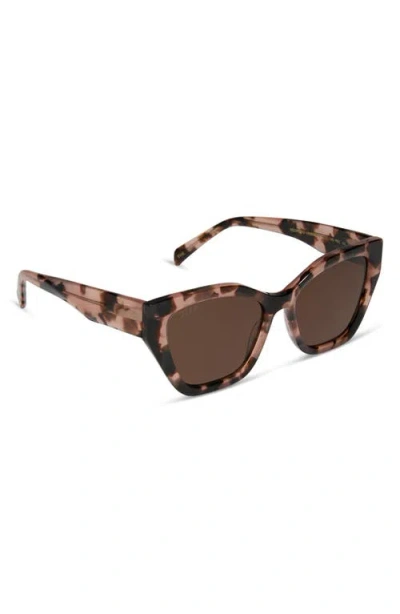 Diff Evie 54mm Polarized Sunglasses In Brown