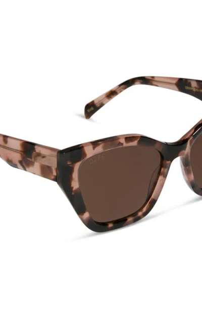 Diff Evie 54mm Polarized Sunglasses In Brown