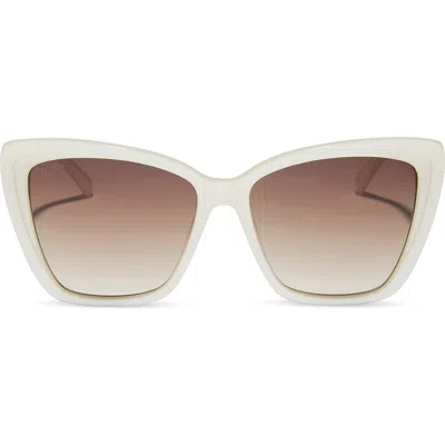 Diff Becky Ii 56mm Cat Eye Sunglasses In Brown