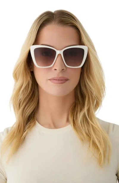 Diff Becky Ii 56mm Cat Eye Sunglasses In Brown