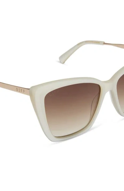 Diff Becky Ii 56mm Cat Eye Sunglasses In Brown