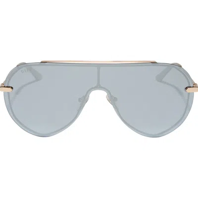 Diff Imani 139mm Gradient Shield Sunglasses In Gray
