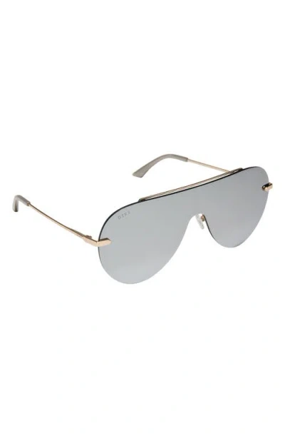 Diff Imani 139mm Gradient Shield Sunglasses In Gray