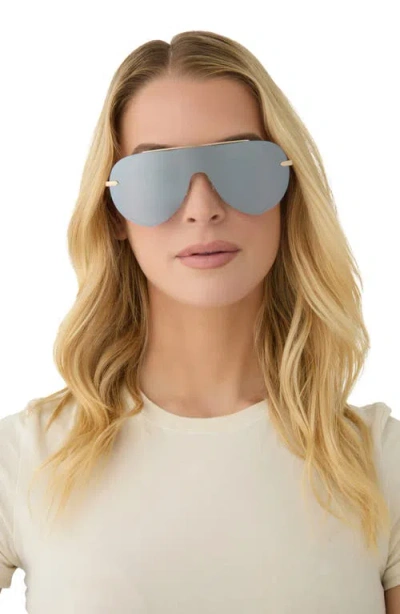 Diff Imani 139mm Gradient Shield Sunglasses In Gray