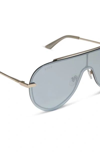 Diff Imani 139mm Gradient Shield Sunglasses In Gray