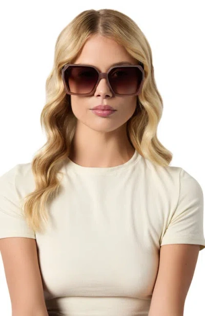 Diff 63mm Presley Square Sunglasses In Brown