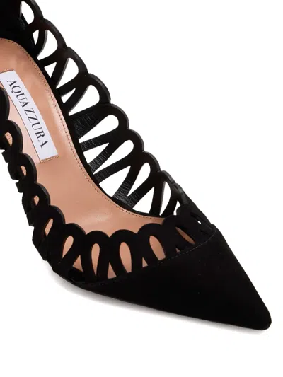 Aquazzura 110mm Cut-out Stiletto Heeled Pumps In Black