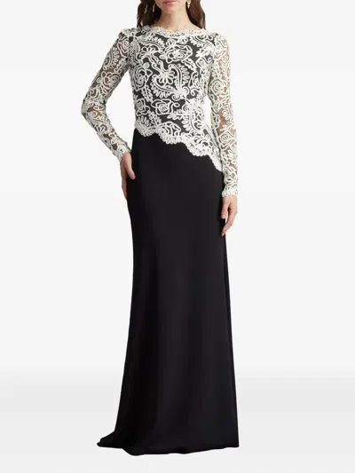 Tadashi Shoji Cim16206lxy Fitted Long Formal A Line Evening Dress In Blue