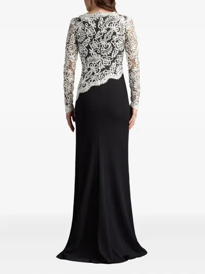 Tadashi Shoji Cim16206lxy Fitted Long Formal A Line Evening Dress In Blue