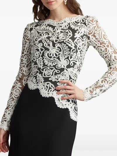 Tadashi Shoji Cim16206lxy Fitted Long Formal A Line Evening Dress In Blue