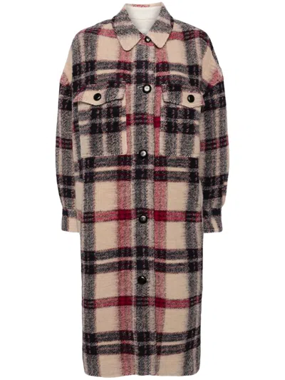 Isabel Marant Check-print Blanket Coat In Multi