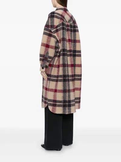 Isabel Marant Check-print Blanket Coat In Multi
