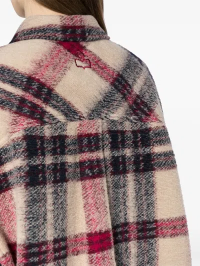 Isabel Marant Check-print Blanket Coat In Multi