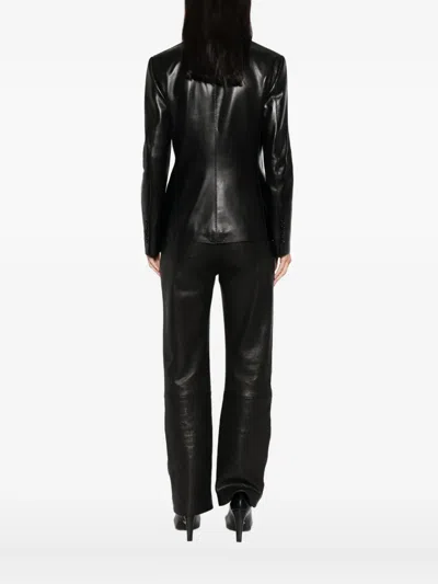 Tom Ford Wool Jacket With Notched Lapels And Front Pockets In Black