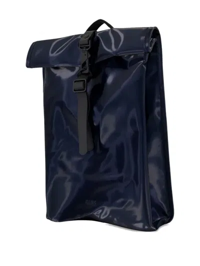 Rains Rolltop Backpack In Blue