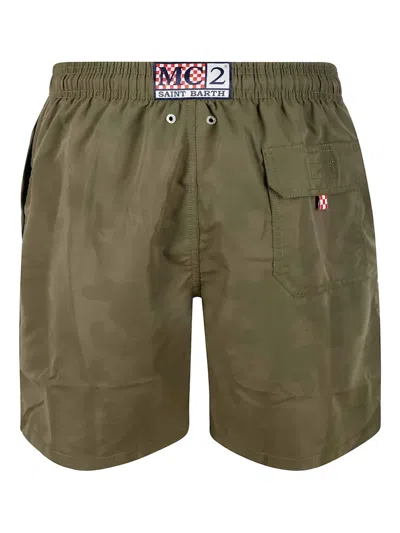 Mc2 Saint Barth Camouflage Drawstring Swim Shorts In Green