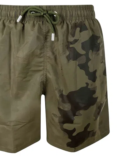 Mc2 Saint Barth Camouflage Drawstring Swim Shorts In Green
