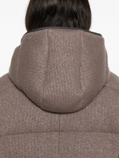 Brunello Cucinelli Luxe Cashmere Down Jacket In Brown
