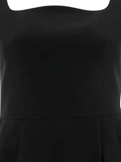 Sandbeige Black Silk Dress In Black