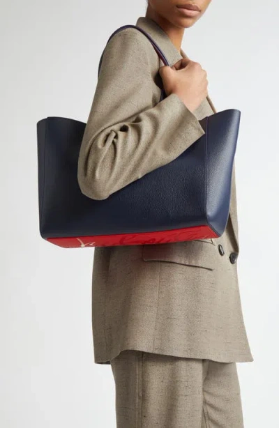 Christian Louboutin Cabata Shoulder Bag In Leather With Studs Detail On The Front In Multi