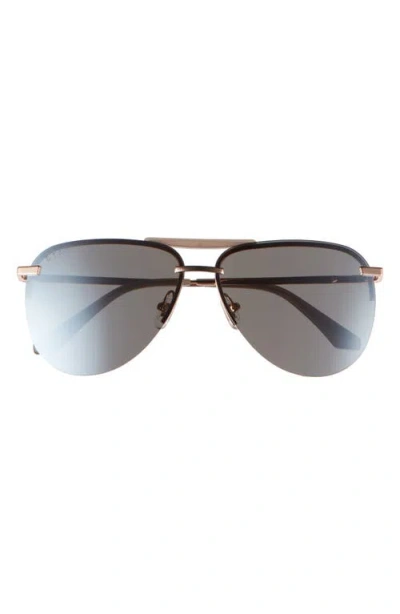 Diff Tahoe 65mm Oversize Aviator Sunglasses In Gray
