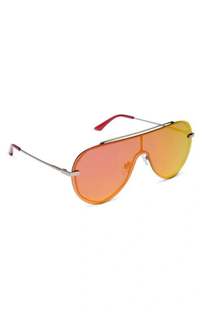 Diff Imani 139mm Gradient Shield Sunglasses In Pink