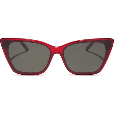 Diff Alina 61mm Cat Eye Sunglasses In Red