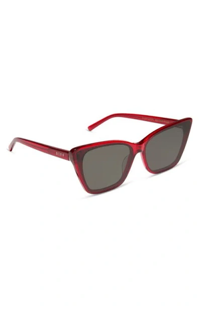 Diff Alina 61mm Cat Eye Sunglasses In Red