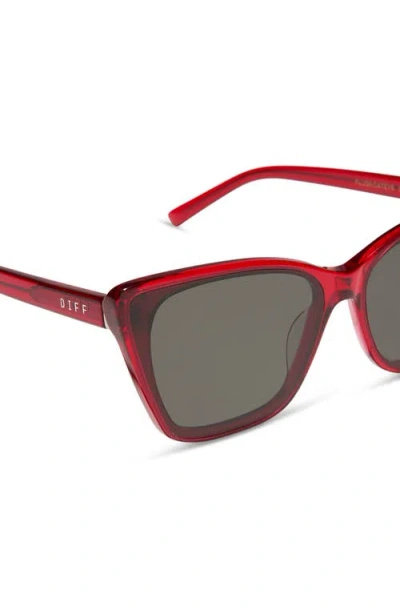 Diff Alina 61mm Cat Eye Sunglasses In Red