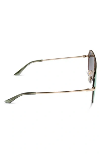 Diff Imani 139mm Gradient Shield Sunglasses In White