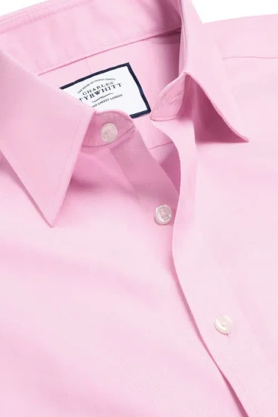Charles Tyrwhitt Non-iron Pinpoint Oxford Slim Fit Shirt In Pink