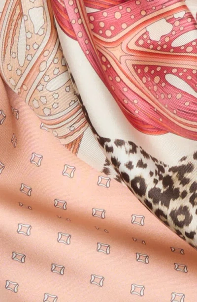 Ferragamo Madras 2 Rosso Bordeaux Print Silk Foulard Scarf In Multi